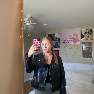 Top shop leather coat